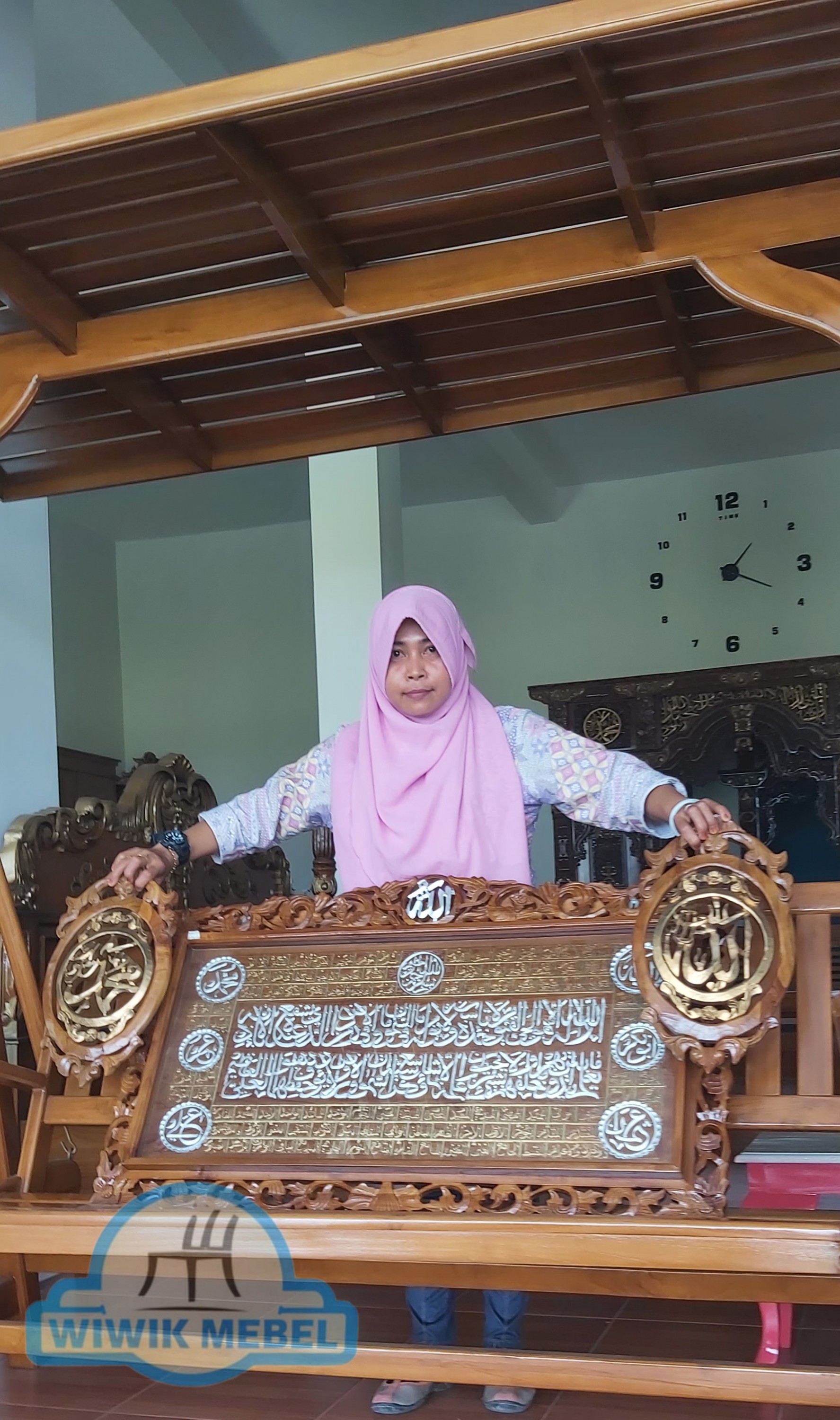 model kaligrafi allah muhammad Oval